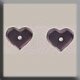 12236 Glass Treasures-Very Petite Flat Heart 6/5mm Matte Amethyst (Qty. 2) THUMBNAIL